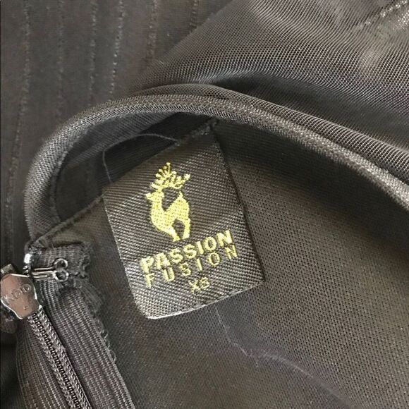 Passion Fusion Black Mesh Dress sz. XS - Picture 4 of 4